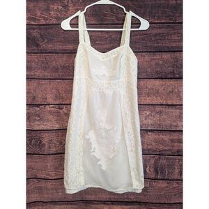Elegant Cream Lace Slip Dress
